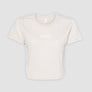 Heather Dust Flowy Crop Tee