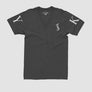 SYKE SLEEVES V NECK BLACKTSHIRT