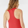 Heather Red Racerback Crop Tank