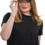 SYKE Black Flowy Crop Top