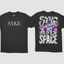 SYKE Space Music Youth T-Shirt - Black