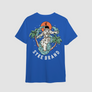 SYKE Waves Youth T-Shirt - Flo Blue