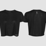 SYKE Black Flowy Crop Top