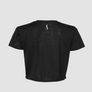 SYKE Black Flowy Crop Top