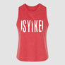 Heather Red Racerback Crop Tank