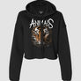 ANIMALS CROPTOP HOODIE