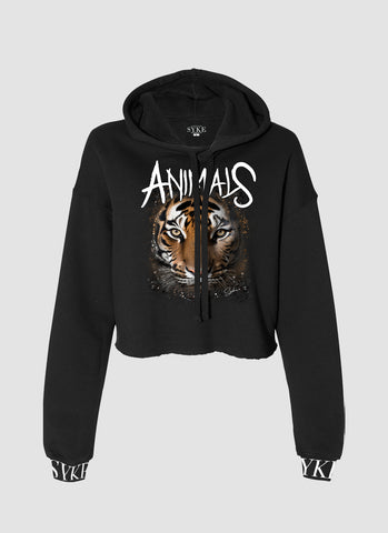 ANIMALS CROPTOP HOODIE