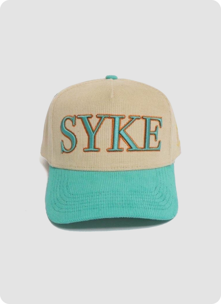 Corduroy Aqua Orange Kansas City SYKE Hat