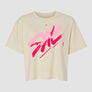 Boxy T-Shirt – Cream (Soft Pink & Neon Pink SYKE Print)