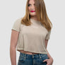 Heather Dust Flowy Crop Tee