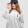 SYKE White Crew Neck Long Sleeve