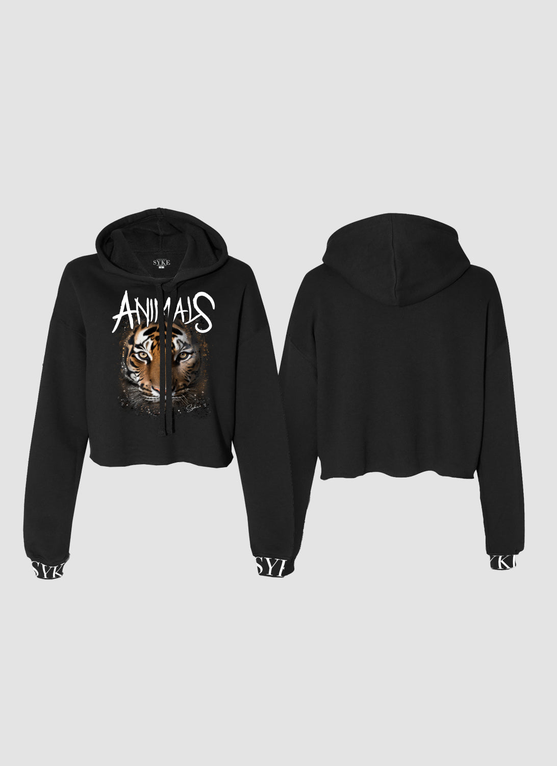 ANIMALS CROPTOP HOODIE