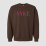 Classic Chocolate Pink Crew Neck SYKE Long Sleeve
