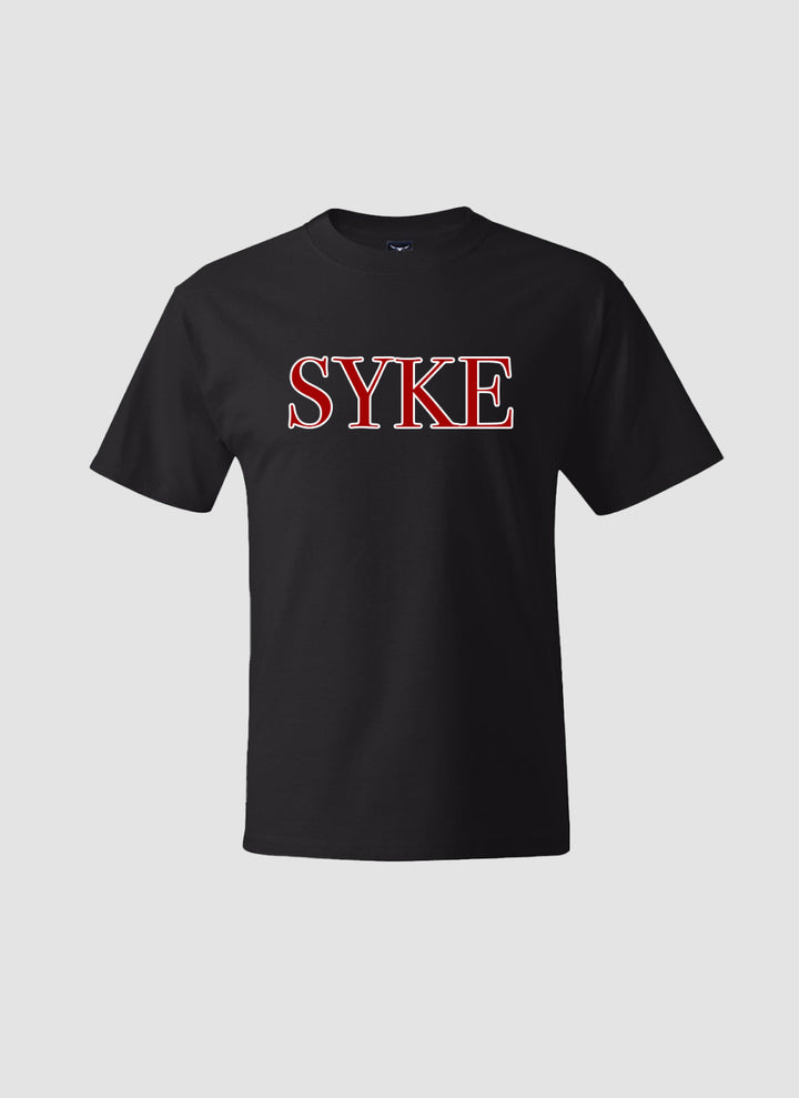 Black Red SYKE Classic Tee