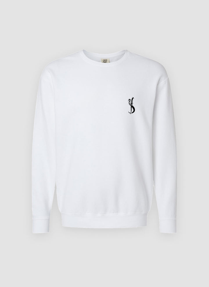 SYKE White Crew Neck Long Sleeve