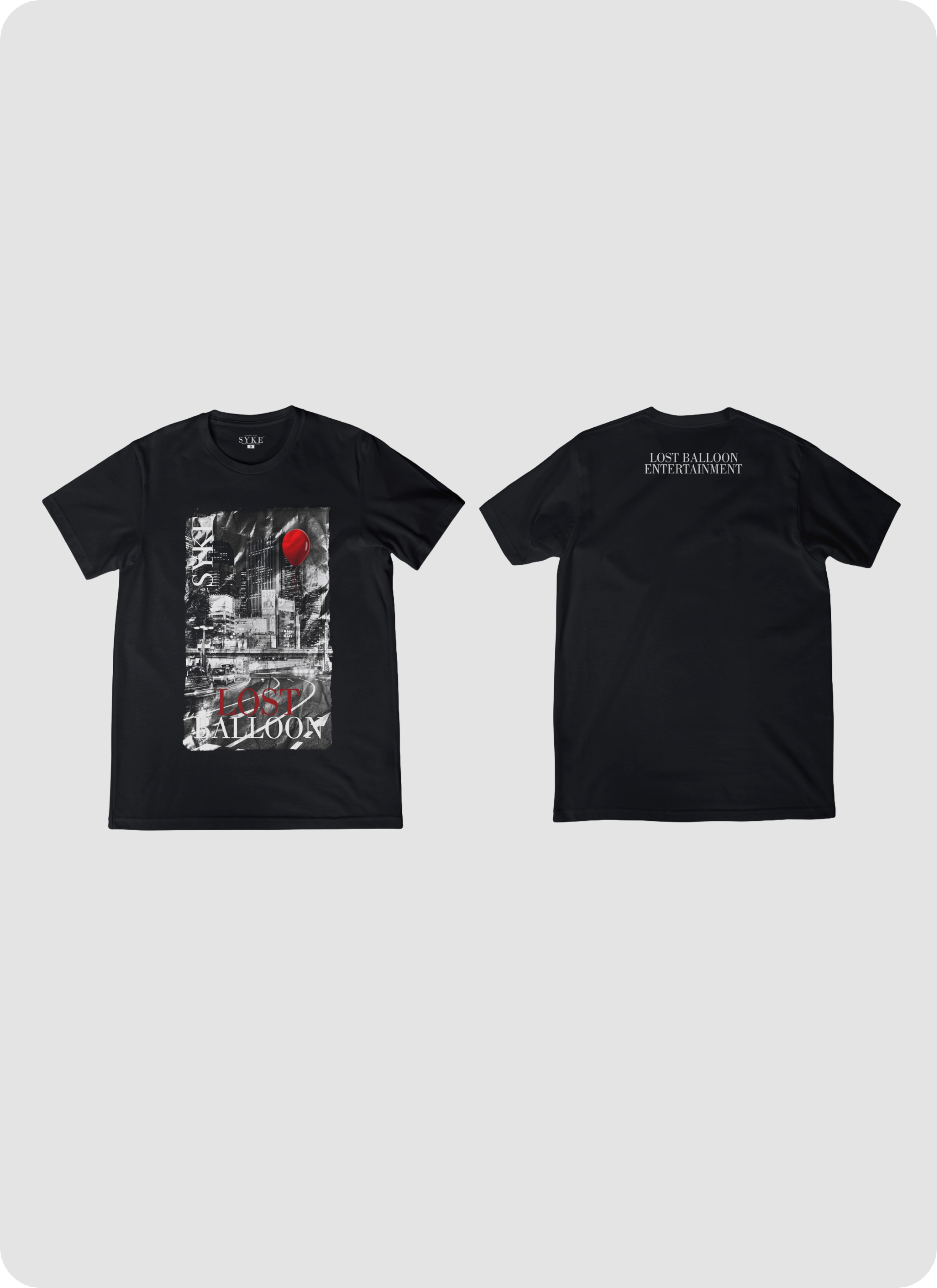 LOST BALLOON BLACK T-SHIRT