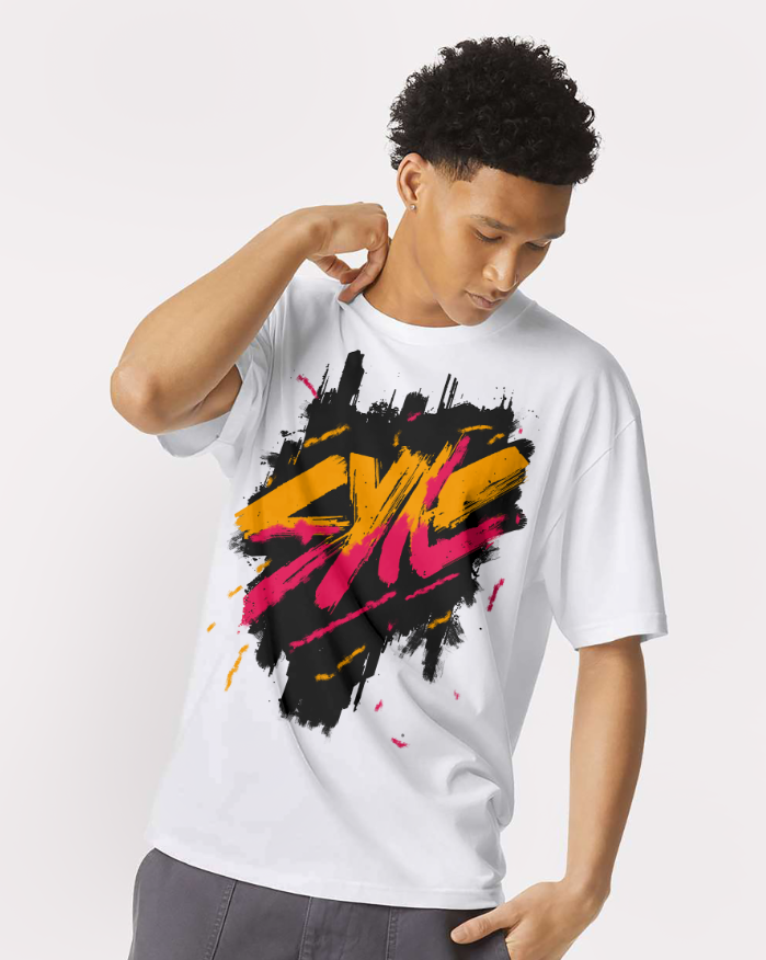 Suede White Tee