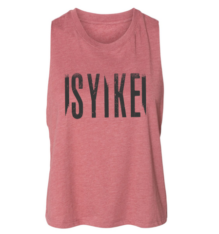 Racerback Crop Tank – Heather Mauve