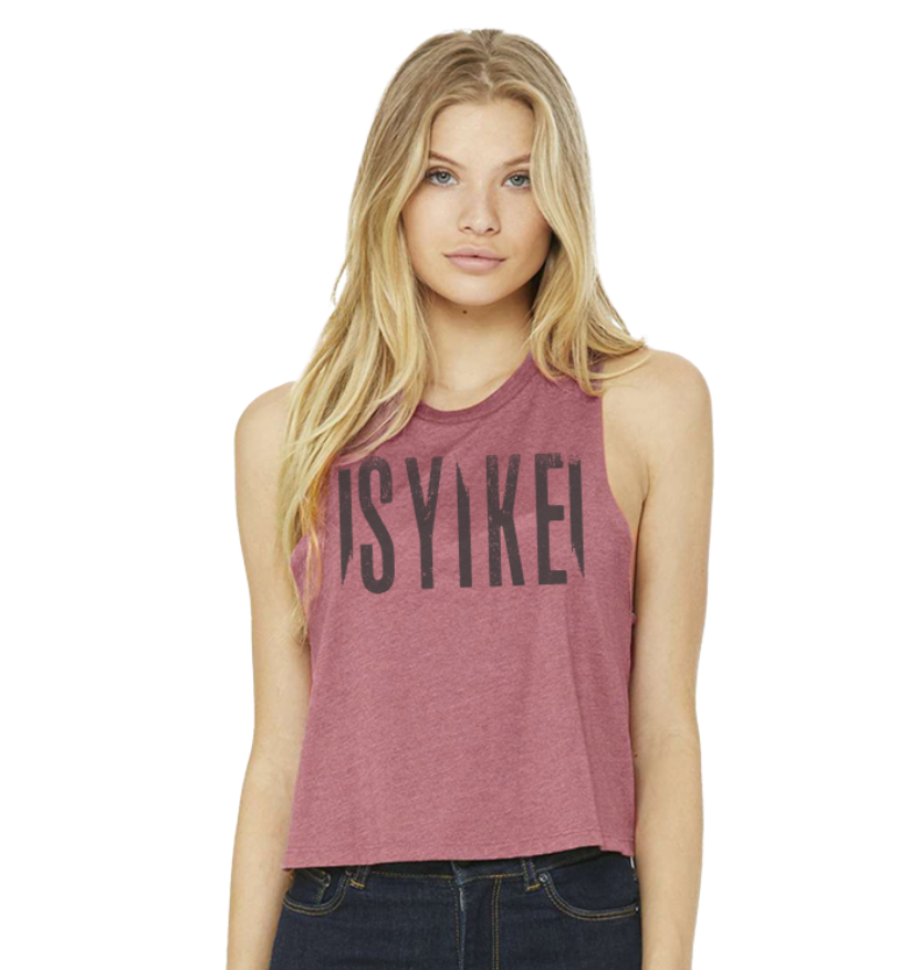 Racerback Crop Tank – Heather Mauve