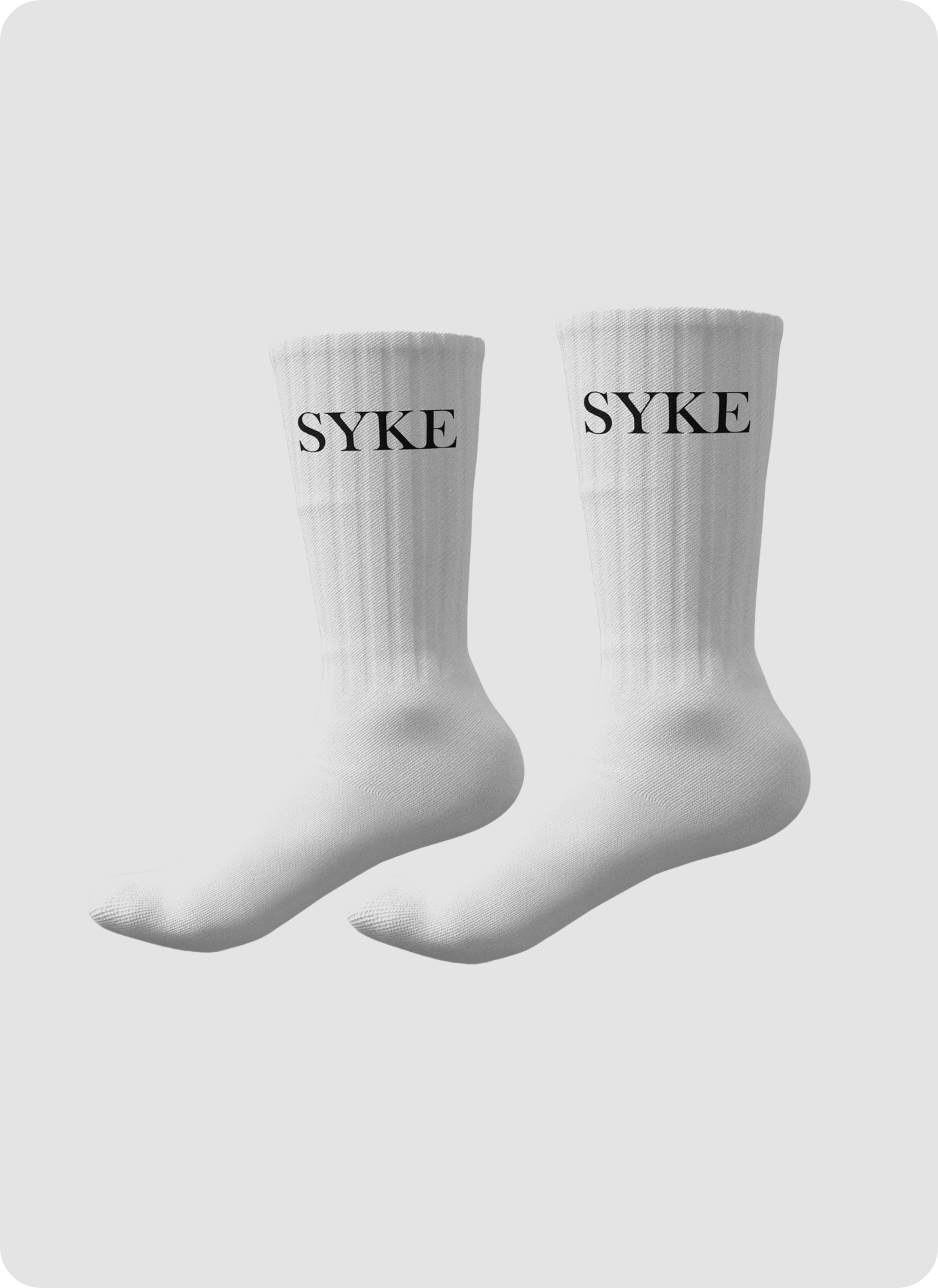SYKE Retro Dri Fit Socks White