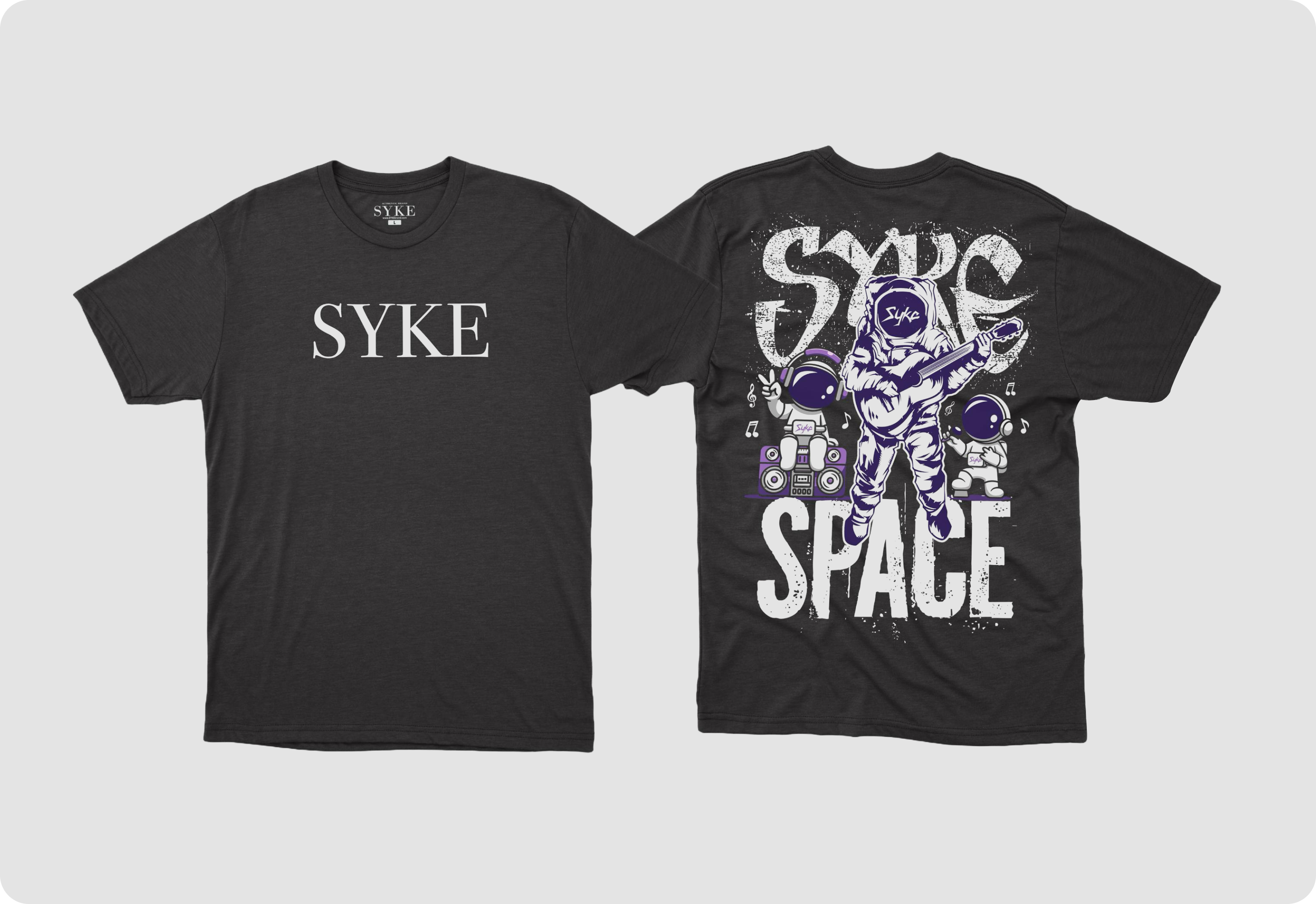 SYKE Space Youth Black T-Shirt