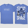 SYKE Space Music Youth T-Shirt - Flo Blue