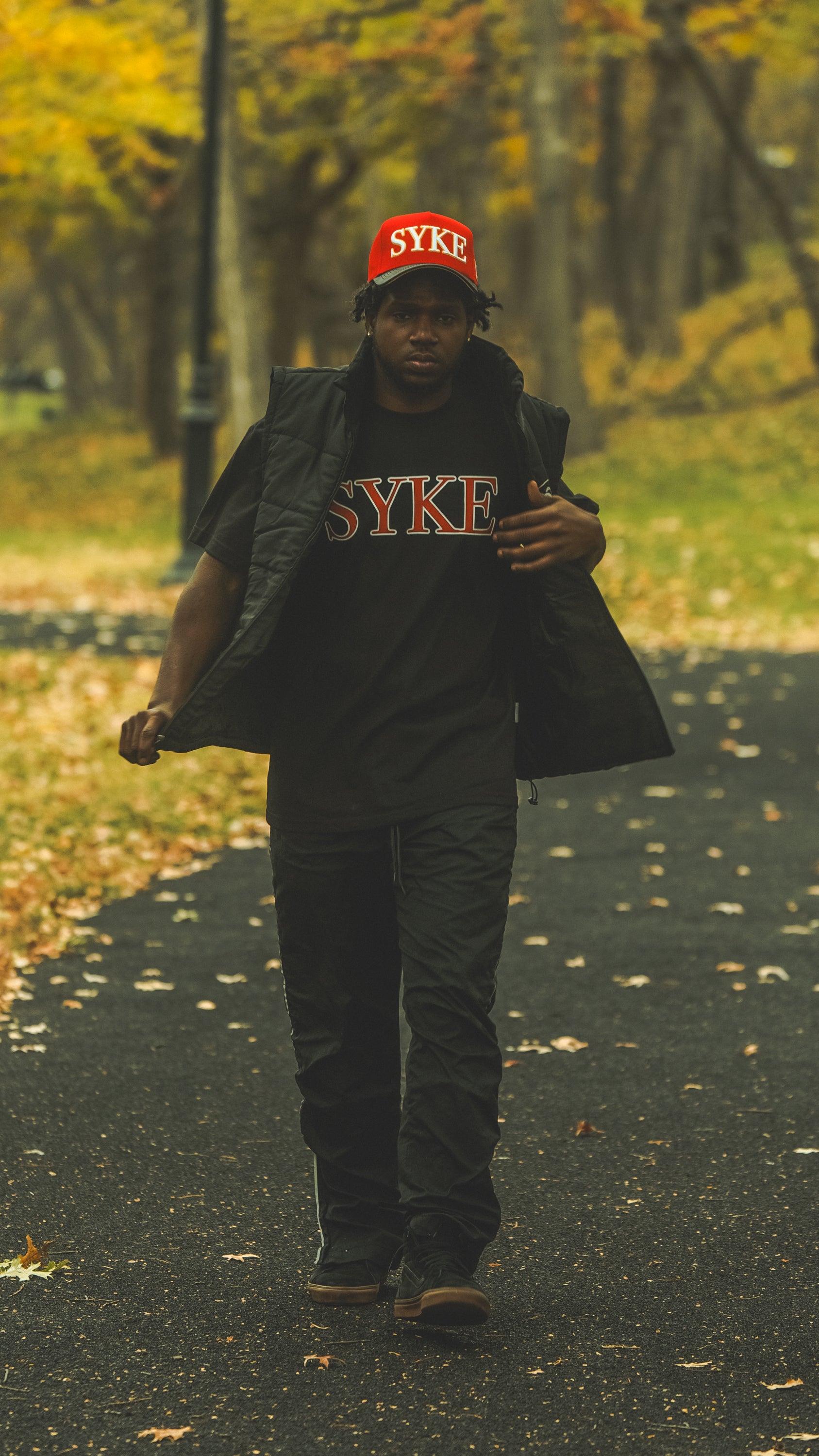 Black Red SYKE Classic Tee