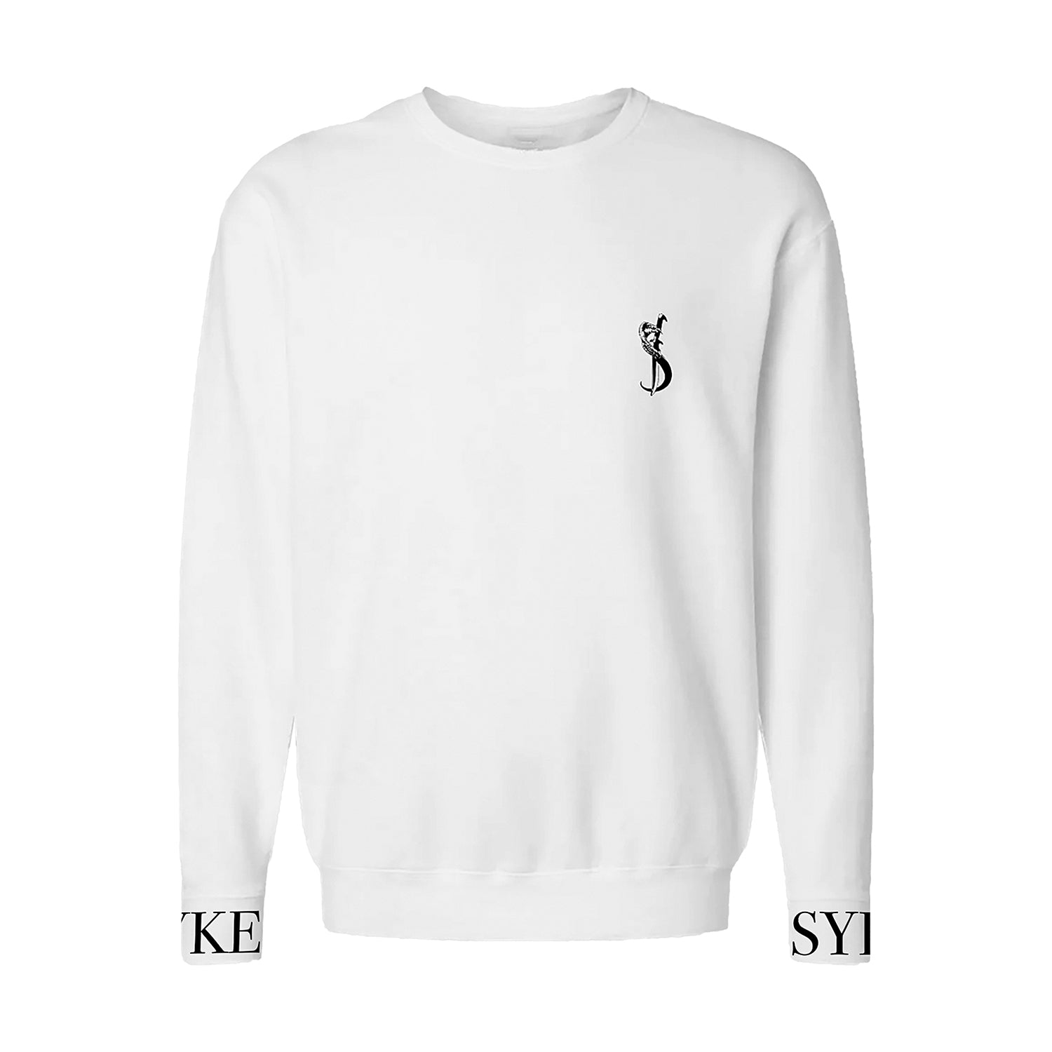 SYKE White Crew Neck Long Sleeve