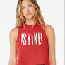 Heather Red Racerback Crop Tank