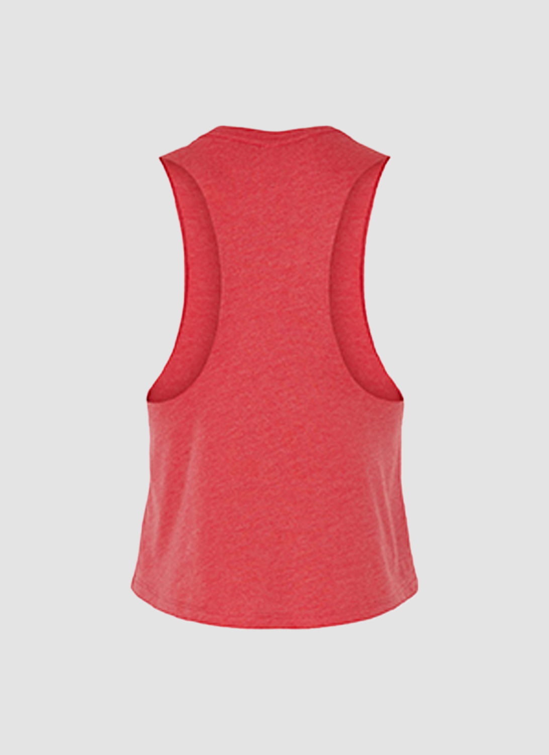 Heather Red Racerback Crop Tank