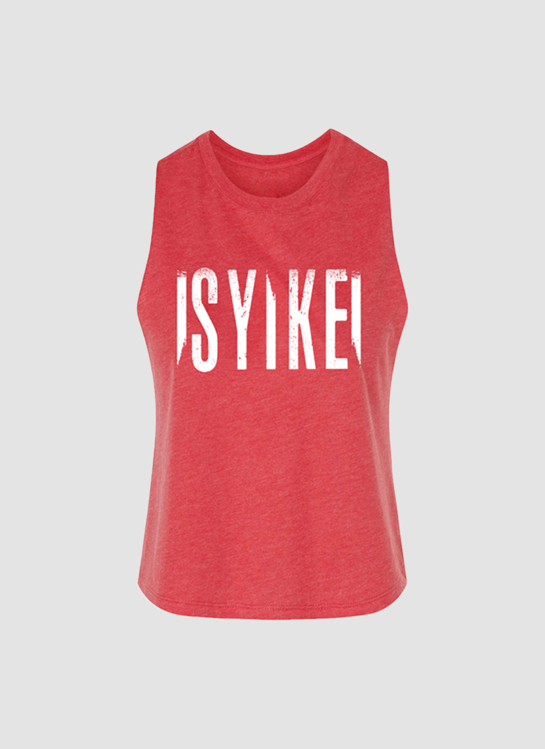 Heather Red Racerback Crop Tank